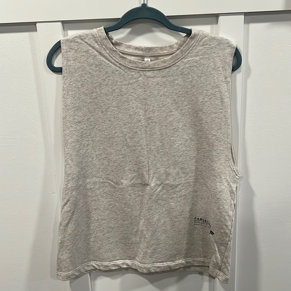 Only worn once.  Fabletics heathered tank.